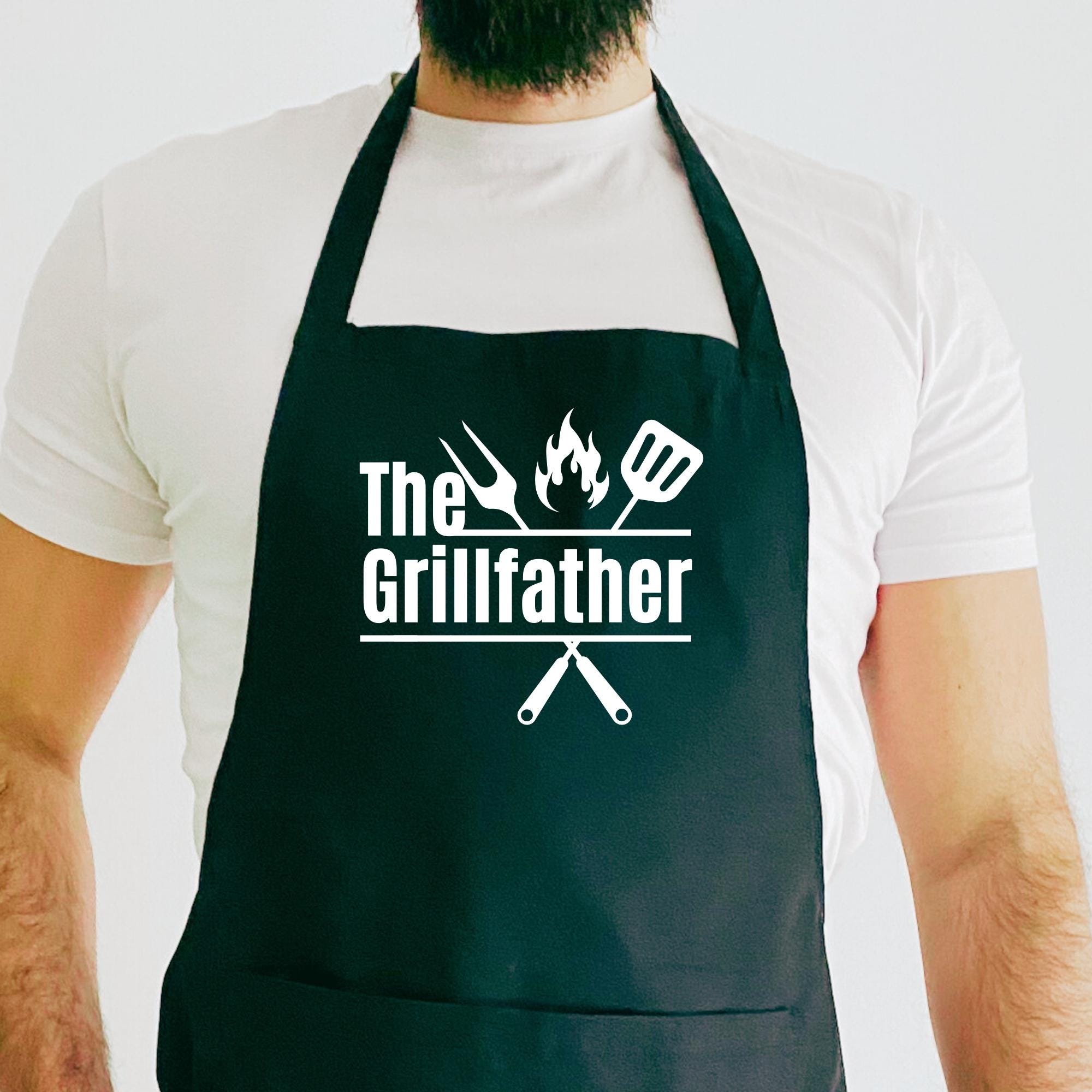 Funny BBQ Apron for Dad The Grillfather Father's Day Gift for Him Husband Grandpa BBQ Lover Joke Gift Idea Dad's birthday Present New Daddy