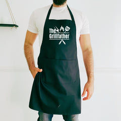 Funny BBQ Apron for Dad The Grillfather Father's Day Gift for Him Husband Grandpa BBQ Lover Joke Gift Idea Dad's birthday Present New Daddy