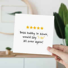 Funny Card For Husband Best Hubby Card Gift For Husband For Him Anniversary Husband's Birthday Card Happy Birthday Wife Review