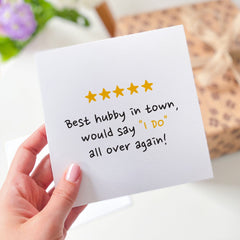 Funny Card For Husband Best Hubby Card Gift For Husband For Him Anniversary Husband's Birthday Card Happy Birthday Wife Review