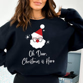 Funny Christmas Jumper - Gift for Her - Oh Deer Xmas Sweatshirt Winter Holiday Outfit