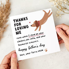Funny Father’s Day Card for Dog Dad from Furry Child You Are Pawsome Dog Owner First Father's Day Card Pet Lover