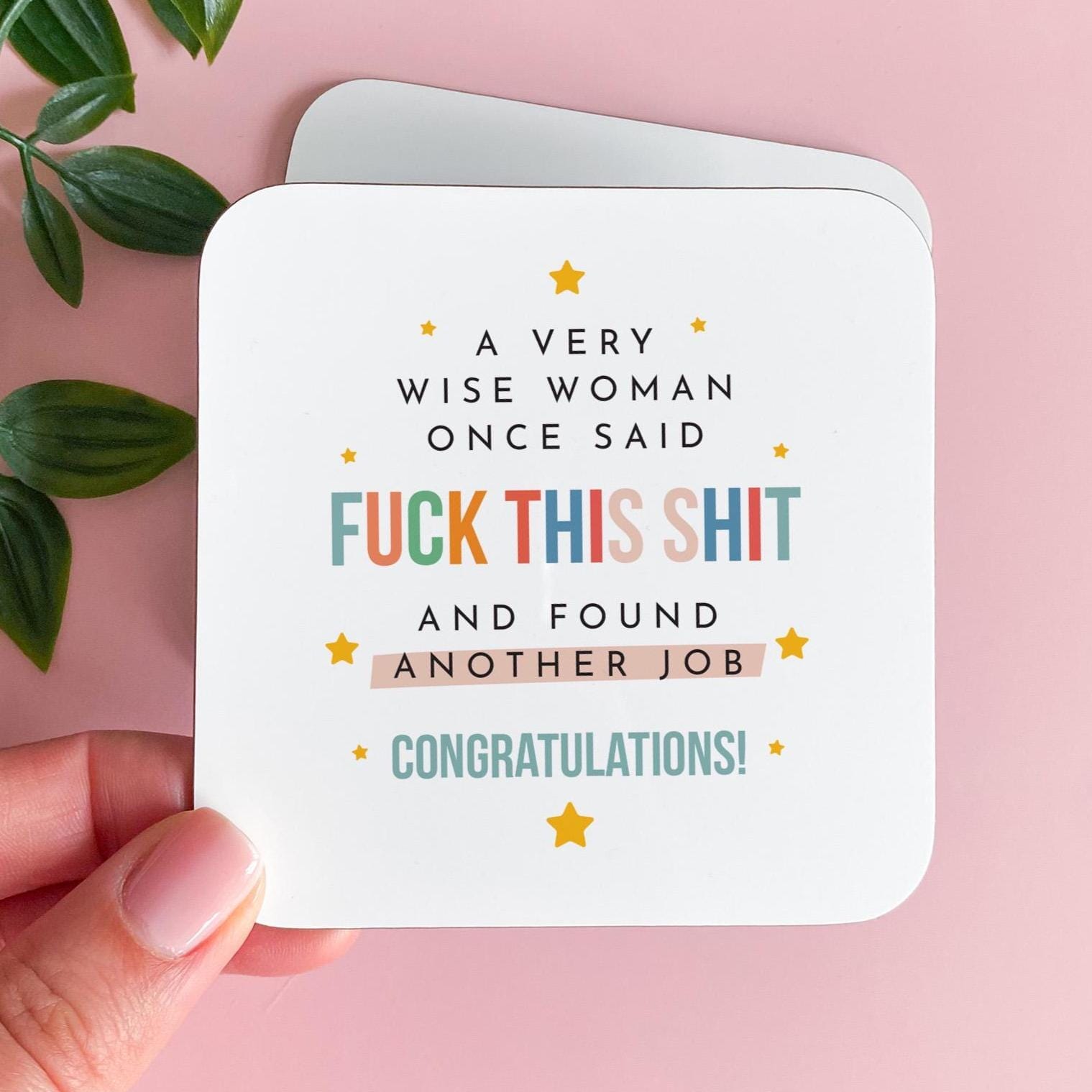 Funny New Job Coaster for Her Retirement Resignation New Job Gift for Colleague or Friend Congrats Present