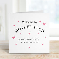 Funny New Mum Card Personalised First Mother's Day Card for New Mummy Cute Baby Shower Gift for Her Welcome to Motherhood Sleeping In Quote