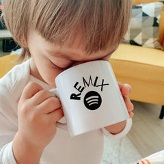 Funny Parent and Child Mug Set Original & Remix Design Music - Themed Gift for Mum Dad and Kid Cute Coffee Cups for Duo