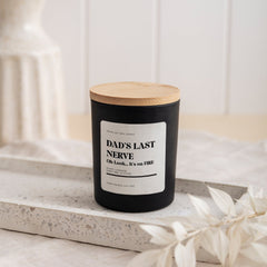 Funny Scented Soy Wax Candle Gift Set For Dad Dad's Last Nerve Oh Look... It's On Fire Father's Day Christmas Birthday