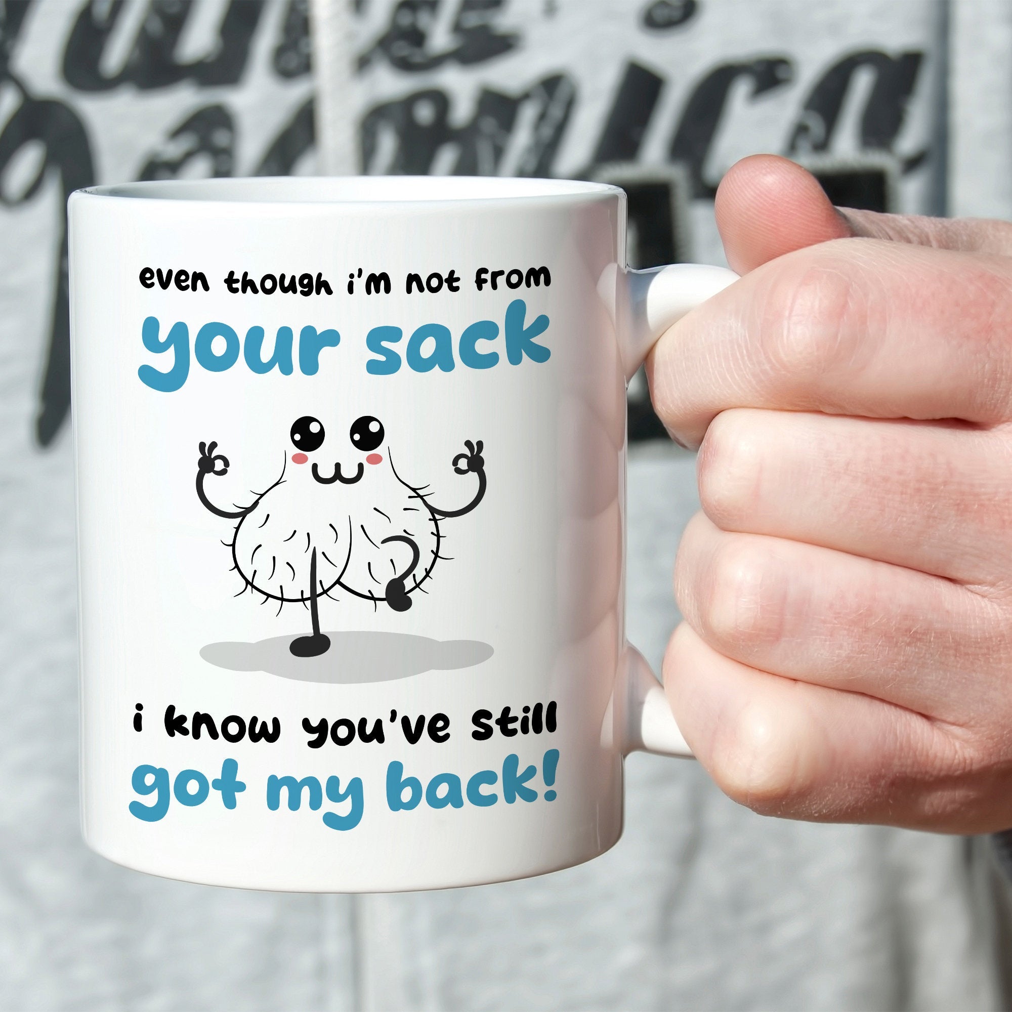 Funny step - dad mug Even though i'm not from your sack. Father's Day gift for stepdad Funny Christmas birthday present Step Dad Step Father