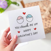 Funny Valentine's Day Card for Boyfriend Girlfriend Husband Wife You Crack Me Up Cute Love Card Partner Humorous Valentine's Gift