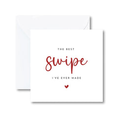Funny Valentine's Day Card for Boyfriend Girlfriend The Best Swipe I've Ever Made Online Dating Anniversary Card for Him Her Love Gift