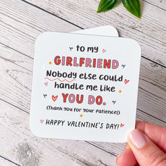 Funny Valentine’s Mug Gift for Girlfriend Nobody Handles Me Like You Cute Romantic Gift