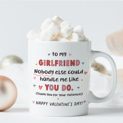 Funny Valentine’s Mug Gift for Girlfriend Nobody Handles Me Like You Cute Romantic Gift