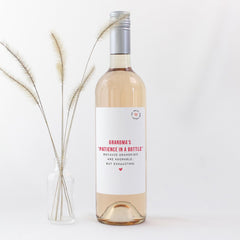 Funny Wine Label for Grandma Gift for Nan Patience in a Bottle Humorous Present for Mother's Day Birthday or Christmas