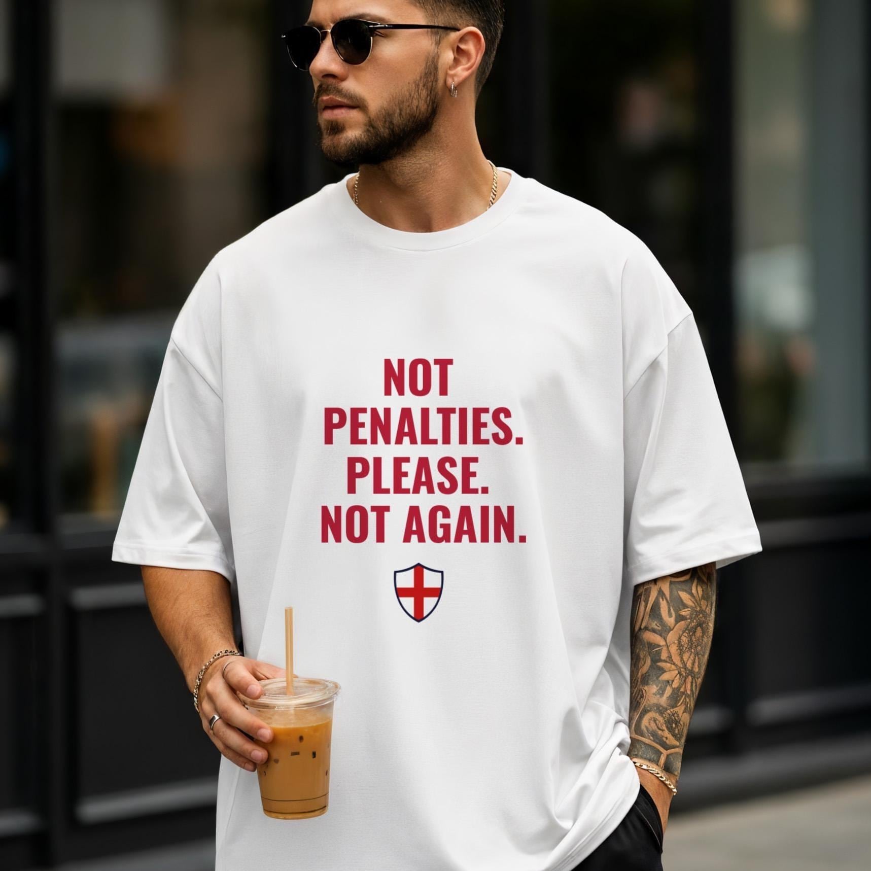 Funny World Cup Gift Penalty Shootout Survivor T-Shirt England Football Gift for Match Day Fans