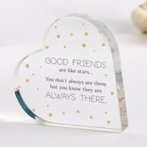 Gift for Friend Thoughtful Friendship Acrylic Plaque Good Friends Are Like Stars Quote Keepsake for Best Friend Colleague Birhtday Christmas