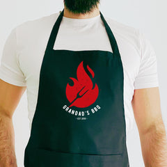 Gift for Him BBQ Apron for Dad Uncle Grandad New Daddy Birthday Christmas Father’s Day Personalised Keepsake Grill Apron Barbecue Lover