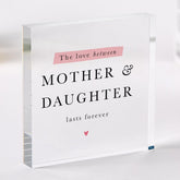 Gift for Mum or Daughter Sentimental Acrylic Plaque Gift for Mum's Birthday Mother's Day Christmas Wedding Mother of the Bride