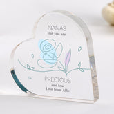 Gift for Nana Heart Acrylic Plaque Cute Gift 'Nanas Like You Are Precious' Sentiment Keepsake for Birthday Christmas Mother's Day Keepsake