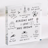 Gift for Teacher Personalised Teacher End of Term Gift Thank You Keepsake Plaque for Graduation Acrylic Plaque Teacher Appreciation