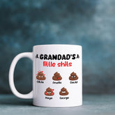 Grandad's little shits mug Personalised gift for grandpa Fathers Day Christmas birthday gift for him Funny present papa grandparent pops