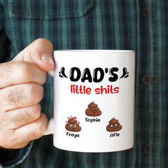 Grandad's little shits mug Personalised gift for grandpa Fathers Day Christmas birthday gift for him Funny present papa grandparent pops