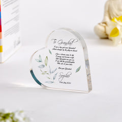 Grandfather of The Bride Gift Wedding Day Gift for Grandad Heart Keepsake from Bride Sentimental Present Thank You Grandpa Acrylic Plaque
