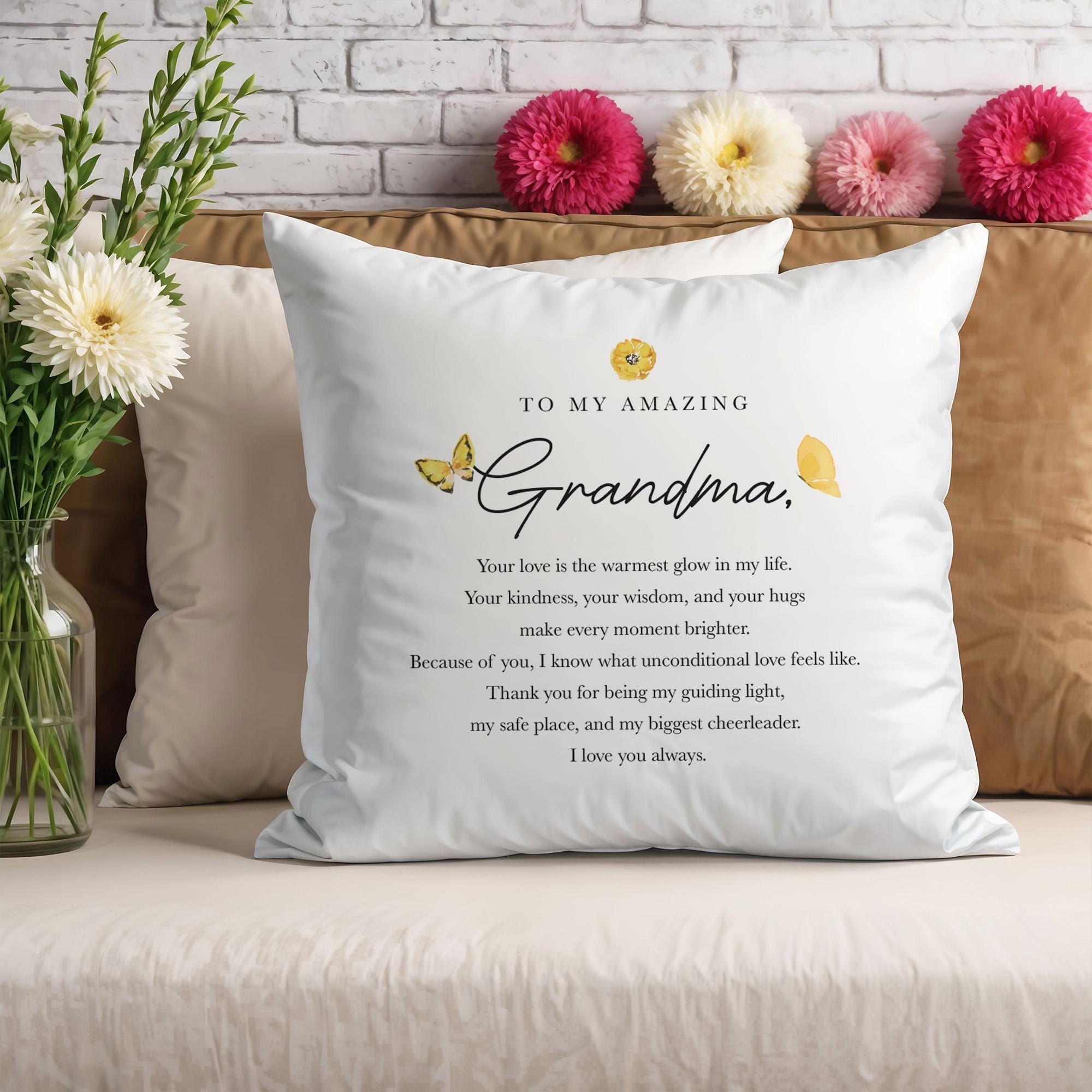 Grandma Cushion Gift Nana Granny Birthday Christmas Mother's Day Sentimental Home Decor from Grandchild