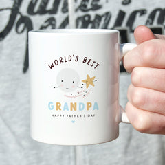 Grandpa Mug World's Best Grandpa Father's Day Gift from Grandchildren World's Best Grandad Space Keepsake Coffee Cup for Him