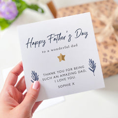 Happy Father's Day Personalised card for dad Emotional card for daddy Dad Son Daughter Father's Day Amazing dad Brithday First Fathers Day