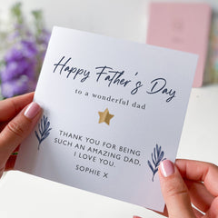 Happy Father's Day Personalised card for dad Emotional card for daddy Dad Son Daughter Father's Day Amazing dad Brithday First Fathers Day