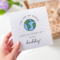 Happy First Father's Day Card for New Dad You Are My World Sentimental Keepsake Card for New Daddy from Baby Bump Daddy to - be