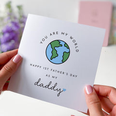 Happy First Father's Day Card for New Dad You Are My World Sentimental Keepsake Card for New Daddy from Baby Bump Daddy to - be