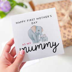 Happy First Mother's Day as my Mummy Card Greetings Card for New Mum Keepsake from Kids Baby Gift Card 1st Happy Mothers Day Card Mama Mom