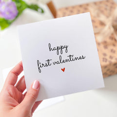 Happy First Valentines Card Simple Minimalist Valentines Day Card First Valentines Together Card Baby First Valentines Day Keepsake Modern