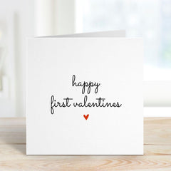 Happy First Valentines Card Simple Minimalist Valentines Day Card First Valentines Together Card Baby First Valentines Day Keepsake Modern