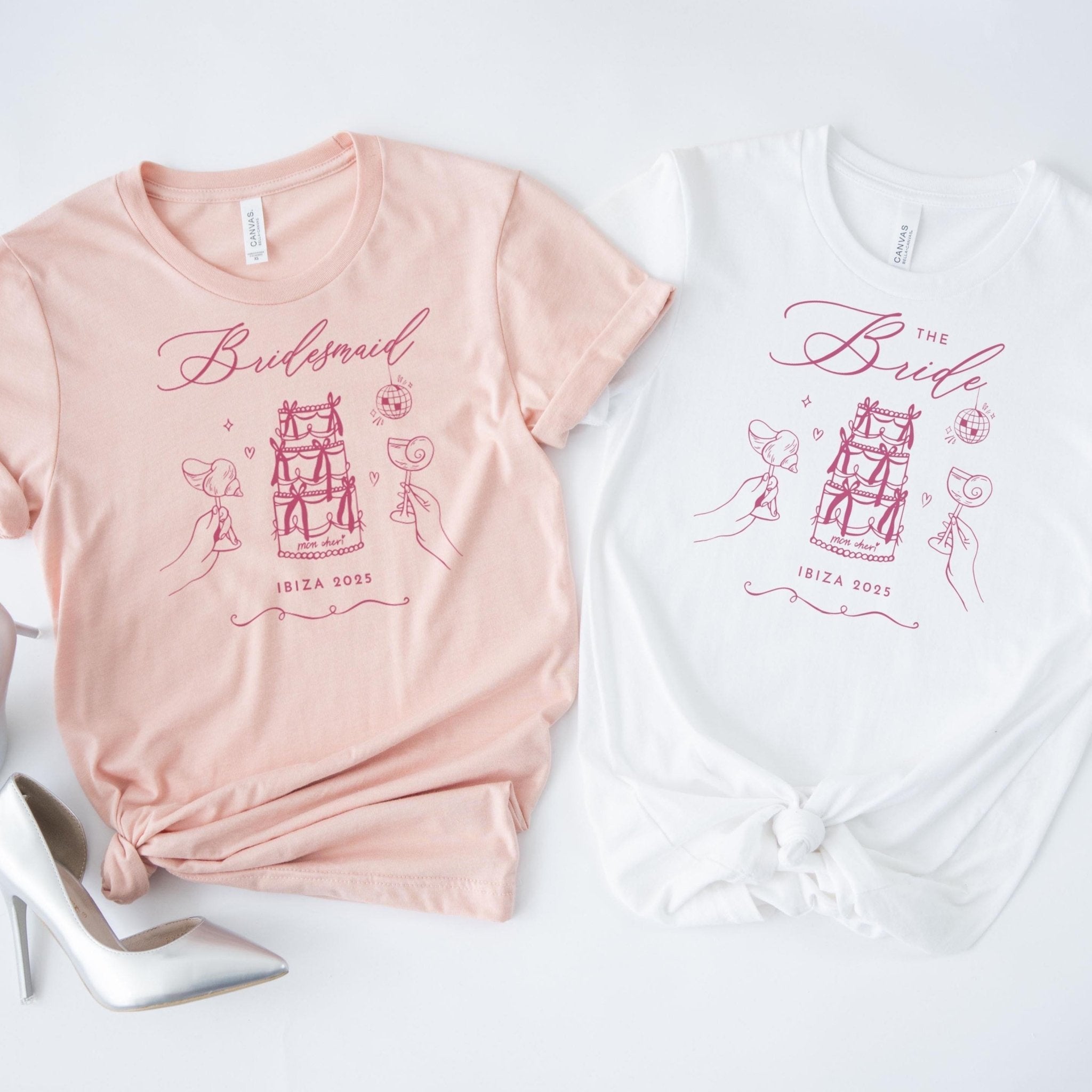 Hen Party T-Shirts for Bridal Party Outfit Bride Bridesmaid Maid of Honour Mother of Bride or Groom Fun Celebration Design