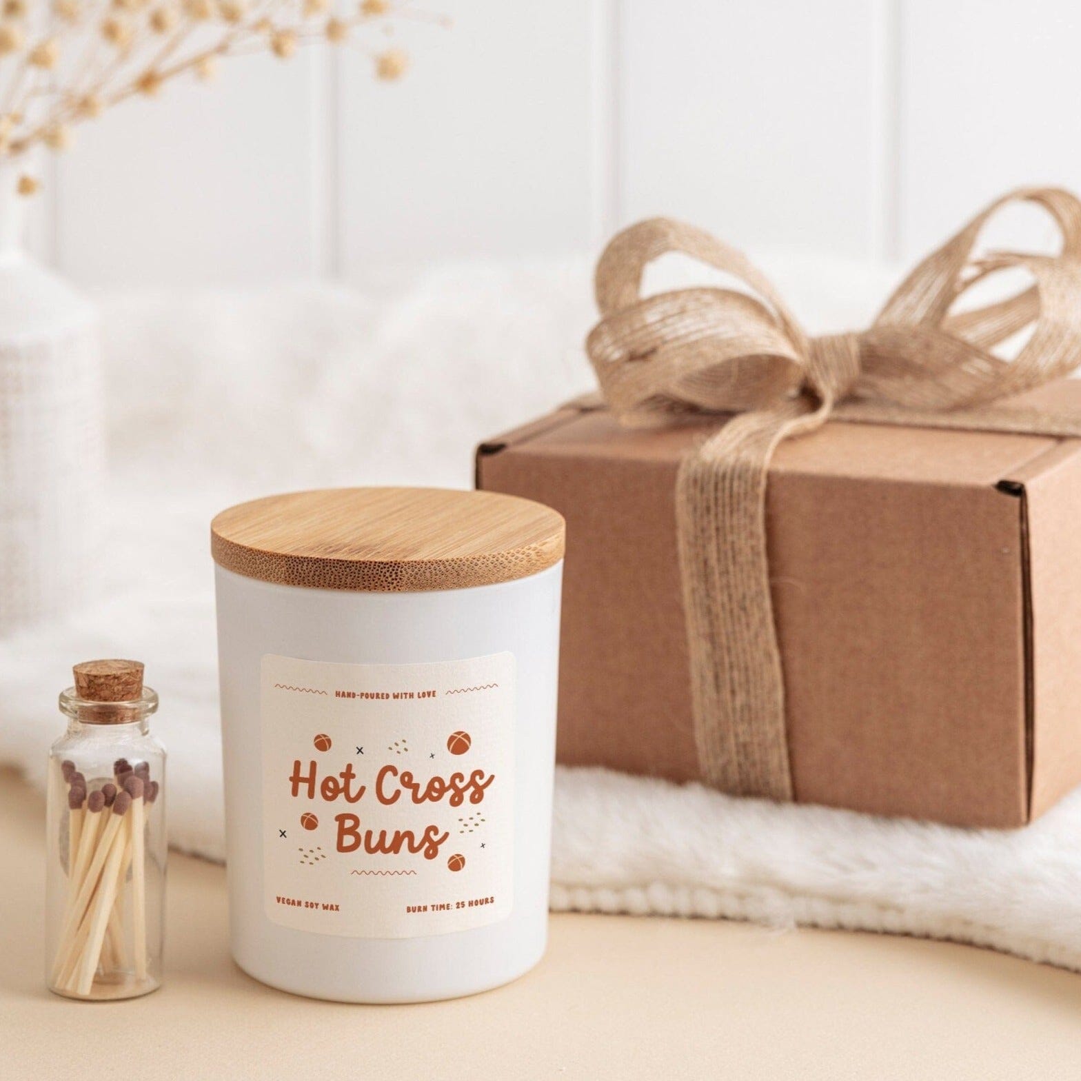 Hot Cross Buns Scented Candle, Easter Gift Box For Her Him, Easter Decor, Spring Gift