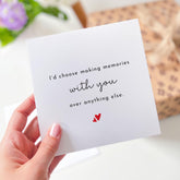 I'd Choose You Card Making Memories Love Card Valentines Day Minimalist Design Romantic Card for Him Her Husband Wife Partner Thoughtful