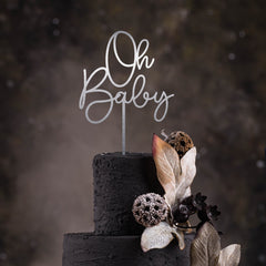 Oh Baby Wooden Cake Topper / Personalised Baby Shower Decor / Custom Baby Shower Decor / Gender Reveal Decorations / New Baby Party