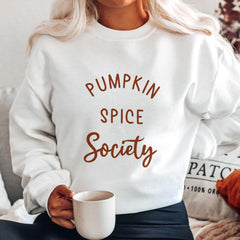 Pumpkin Spice Society Sweatshirt, Cosy Autumn Fall Jumper