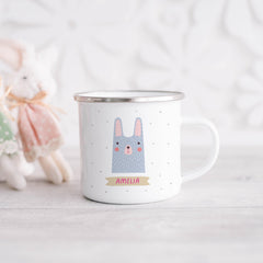 Personalised Animal Mug, Kids Custom Name Mug, Cute Animal Gift