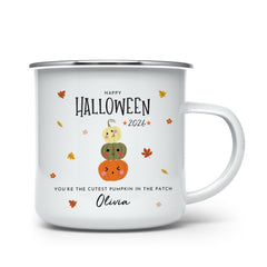 Personalised Halloween Pumpkin Kids Mug, Custom Name Gift