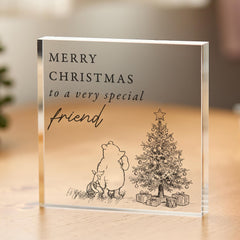 Special Friend Christmas Acrylic Plaque, Friendship Keepsake, Gift for Bestie
