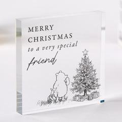 Special Friend Christmas Acrylic Plaque, Friendship Keepsake, Gift for Bestie