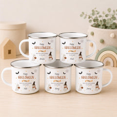 Personalised Halloween Mug, Custom Name Kids Ghost Cup, Halloween Gift