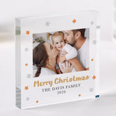 Personalised Christmas Acrylic Photo Plaque Gift, Custom Family Picture Block Keepsake