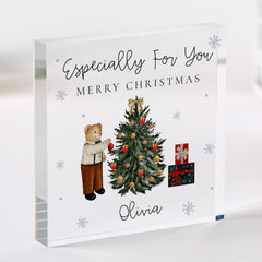 Personalised Christmas Ornament Plaque, Custom Acrylic Decor, Christmas Gift