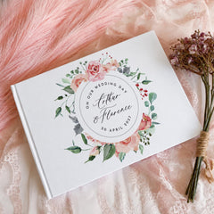 Personalised Family Linen Cover Photo Album – A4 Size Wedding Memory Book