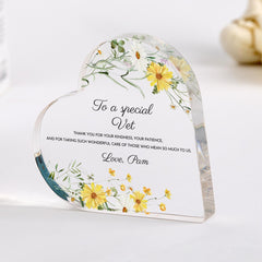 Personalised Vet Heart Keepsake, Thank You or Christmas Gift for veterinarian, Pet Care Appreciation Gift