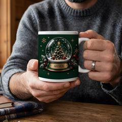 Personalised Christmas Snow Globe Mug, Christmas Gift