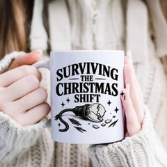 Surviving the Christmas Shift Mug, Xmas Funny Work Gift